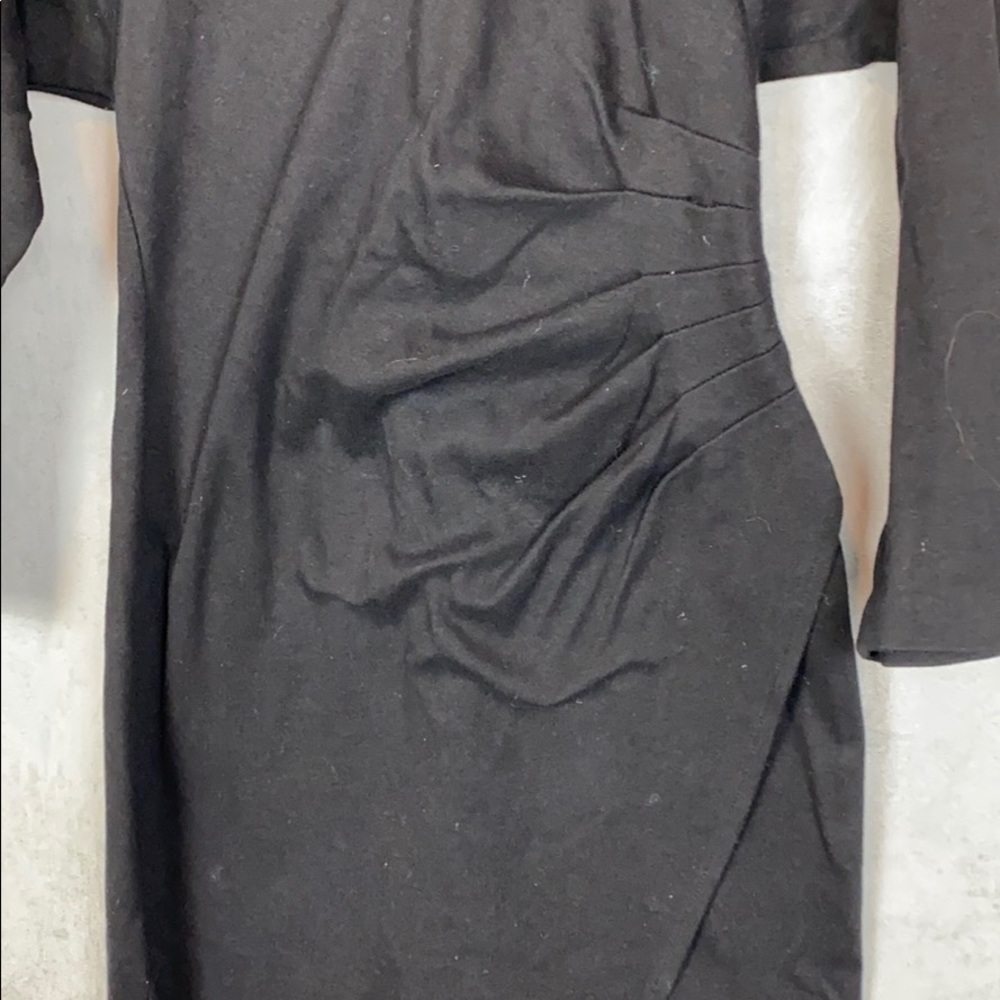 Vintage 80s black cotton cinched waist - Picture 3 of 10